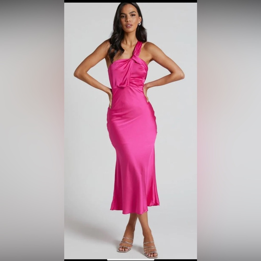 Showpo Carmella Midi Dress- Fuchsia